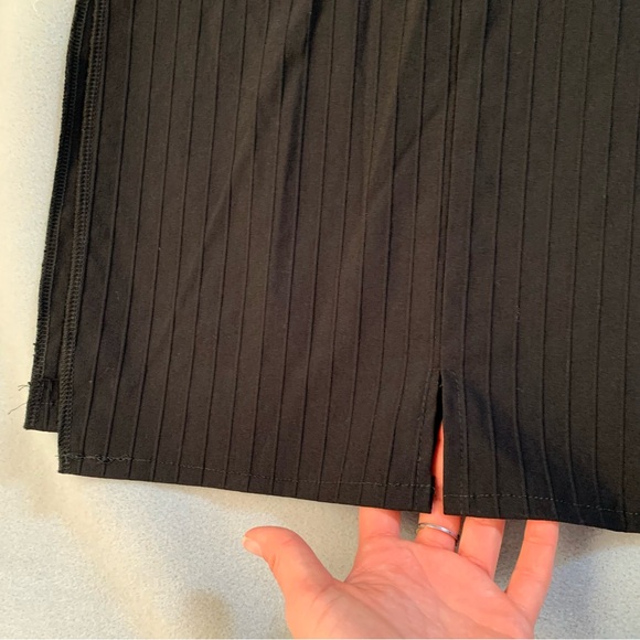 Vintage Y2K rare full side double slit stretch skirt with statement belt - Picture 6 of 9